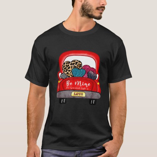 Valentijnsdag Red Truck T-Shirt (Voorkant)