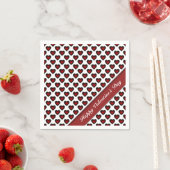 Valentijnsdag Red & White Heart Pattern Napkins Servetten (Insitu)