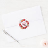 Valentijnsdag Reddingsboei & Hartjes Ronde Sticker (Envelop)