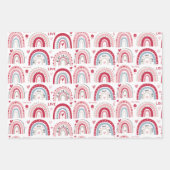 Valentijnsdag Regenboog en hart Inpakpapier Vel (Voorkant 2)