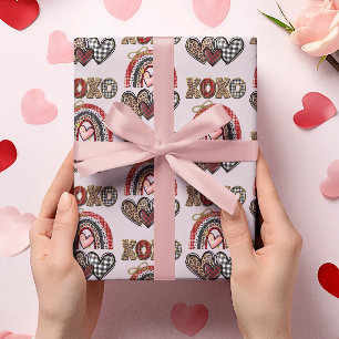 Valentijnsdag Regenboog XOXO Cadeaupapier