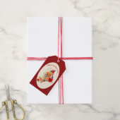  Valentijnsdag Retro Cupido Rood Aangepast Cadeaulabel (Met Touw)