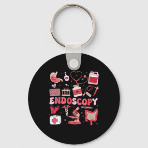 Valentijnsdag Retro Endo Crew Verpleegster Endosco Sleutelhanger
