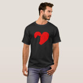 Valentijnsdag Retro Hearts American Eskimo Dog Pu T-shirt (Voorkant volledig)