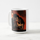 Valentijnsdag retro koppel comic koffiemok (Voorkant links)