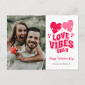 Valentijnsdag Retro Love Vibe Alleen Briefkaart (Voorkant)