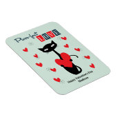 Valentijnsdag Retro Mid Century Cat Magneet (Rechterzijde)