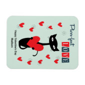 Valentijnsdag Retro Mid Century Cat Magneet (Horizontaal)