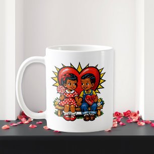 Valentijnsdag Retro Pop Art Persoonlijk Koffiemok
