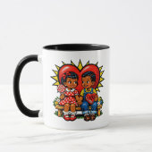 Valentijnsdag | Retro Pop Art Persoonlijk Mok (Links)