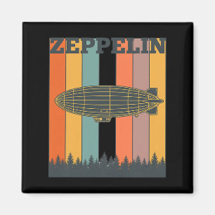 Valentijnsdag Retro Zeppelin Vintage Luchtvaartuig Magneet