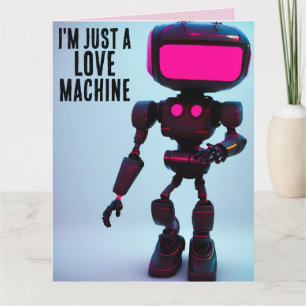 VALENTIJNSDAG ROBOT LIEFDE MACHINE GROOTE KAART