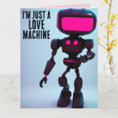 VALENTIJNSDAG ROBOT LIEFDE MACHINE GROOTTE KAART (Gele Bloem)