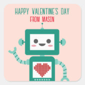 Valentijnsdag Robot piept Stickers (Voorkant)