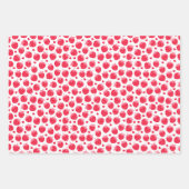 Valentijnsdag Rode aardbeien Rode harten Wit Inpakpapier Vel (Voorkant 2)