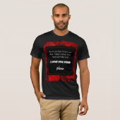 Valentijnsdag Rode Bloemen Lijst Aangepaste tekst T-shirt (Voorkant volledig)