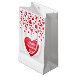 Valentijnsdag Rode Confetti Harten Cadeauzakjes Klein Cadeauzakje