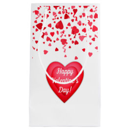 Valentijnsdag Rode Confetti Harten Cadeauzakjes Klein Cadeauzakje