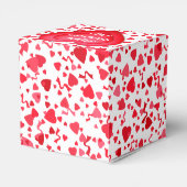 Valentijnsdag Rode Confetti Harten Gepersonaliseer Bedankdoosjes (Achterkant)