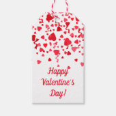 Valentijnsdag Rode Confetti Harten Gepersonaliseer Cadeaulabel (Voorkant)