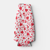 Valentijnsdag rode Confetti harten patroon Flesjeskoeler (Voorkant)