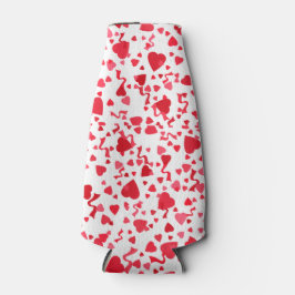 Valentijnsdag rode Confetti harten patroon Flesjeskoeler