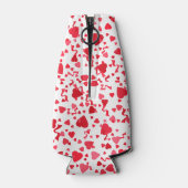 Valentijnsdag rode Confetti harten patroon Flesjeskoeler (Achterkant)
