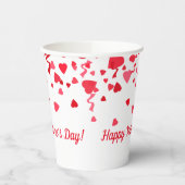 Valentijnsdag rode Confetti harten patroon Papieren Bekers (Links)