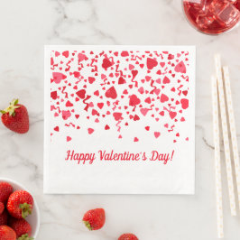 Valentijnsdag rode Confetti harten patroon Servet