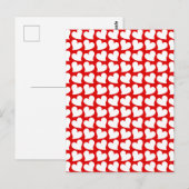 VALENTIJNSDAG RODE EN WITTE HARTEN VALENTIJN BRIEFKAART (Voorkant / Achterkant)