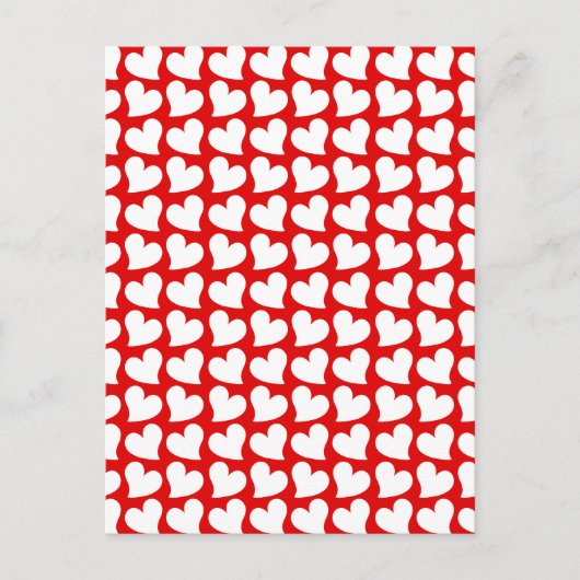 VALENTIJNSDAG RODE EN WITTE HARTEN VALENTIJN BRIEFKAART (Voorkant)