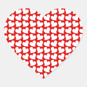 VALENTIJNSDAG RODE EN WITTE HARTEN VALENTIJN  HART STICKER