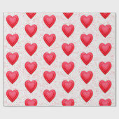 Valentijnsdag rode Fancy harten Cadeaupapier (Vlak)