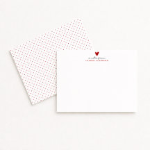 Valentijnsdag Rode Hart briefpapier Notitiekaart