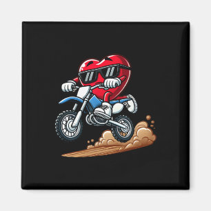 Valentijnsdag Rode Hart Dirt Bike Peuter Jongens F Magneet
