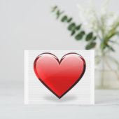 Valentijnsdag Rode Hart Feestdagenkaart (Staand voorkant)