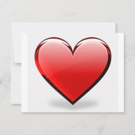 Valentijnsdag Rode Hart Feestdagenkaart (Voorkant)