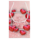 Valentijnsdag Rode Hart Glitter Kleine Cadeaudoos Klein Cadeauzakje (Achterkant)