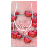 Valentijnsdag Rode Hart Glitter Kleine Cadeaudoos Klein Cadeauzakje (Voorkant)