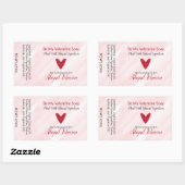 Valentijnsdag Rode Hart Handgemaakte Zeep Labels (Vel)
