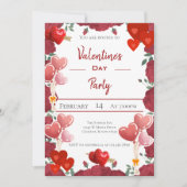 Valentijnsdag Rode Hart Liefde Kaart (Voorkant)
