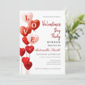 Valentijnsdag Rode Hart Liefde Kaart (Staand voorkant)