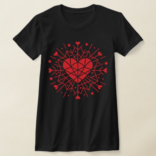 Valentijnsdag - Rode Hart - T-shirt (Laagn)