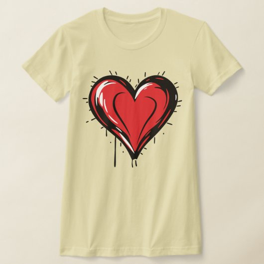 Valentijnsdag - Rode Hart T-shirt (Laagn)
