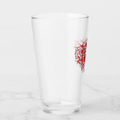 Valentijnsdag Rode Hart Tribal Tattoo Glas (Rechts)