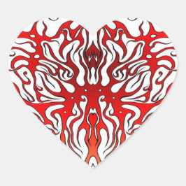 Valentijnsdag Rode Hart Tribal Tattoo Sticker