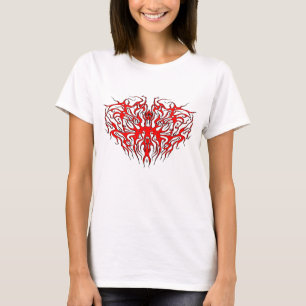 Valentijnsdag Rode Hart Tribal Tattoo T-shirt