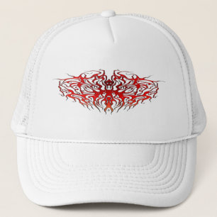 Valentijnsdag Rode Hart Tribal Tattoo Trucker Pet