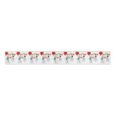 Valentijnsdag Rode Hart Vuur Snowman Lint (Voorkant)