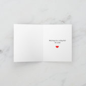 Valentijnsdag Rode Harten Cute Kat   Feestdagen Kaart (Binnen)